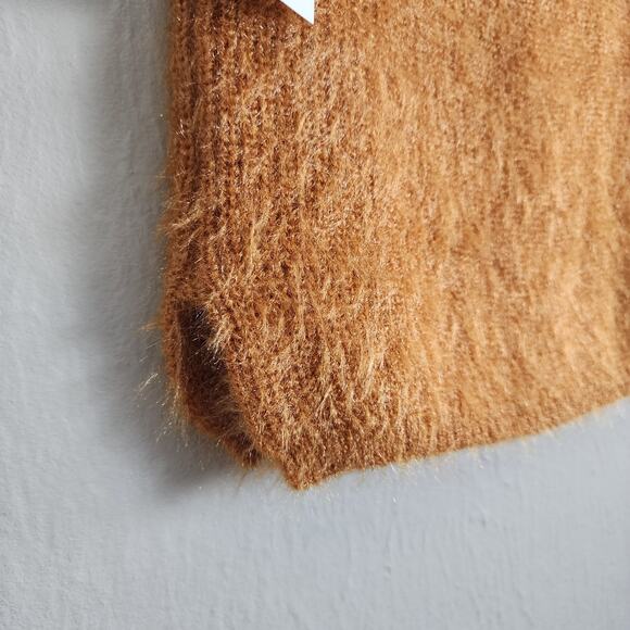 Callahan Revolve Genny Eyelash Fuzzy Knit Mini Skirt Amber Glow XS Fall - Picture 8 of 14